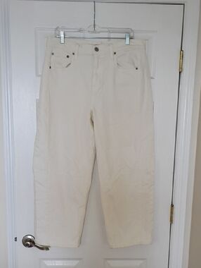 Lucky Brand Ivory Barrel Jeans, 12